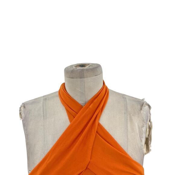 Veronica Beard Leyla Top Halter Neck Sleeveless Jersey Orange Size XS - Picture 3 of 14
